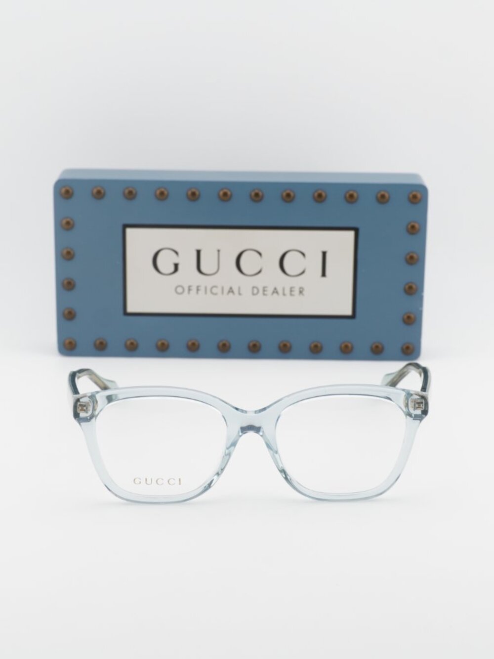 Gucci GG0566O 003 Square Eyeglasses - Blue 52mm - Picture 6 of 11